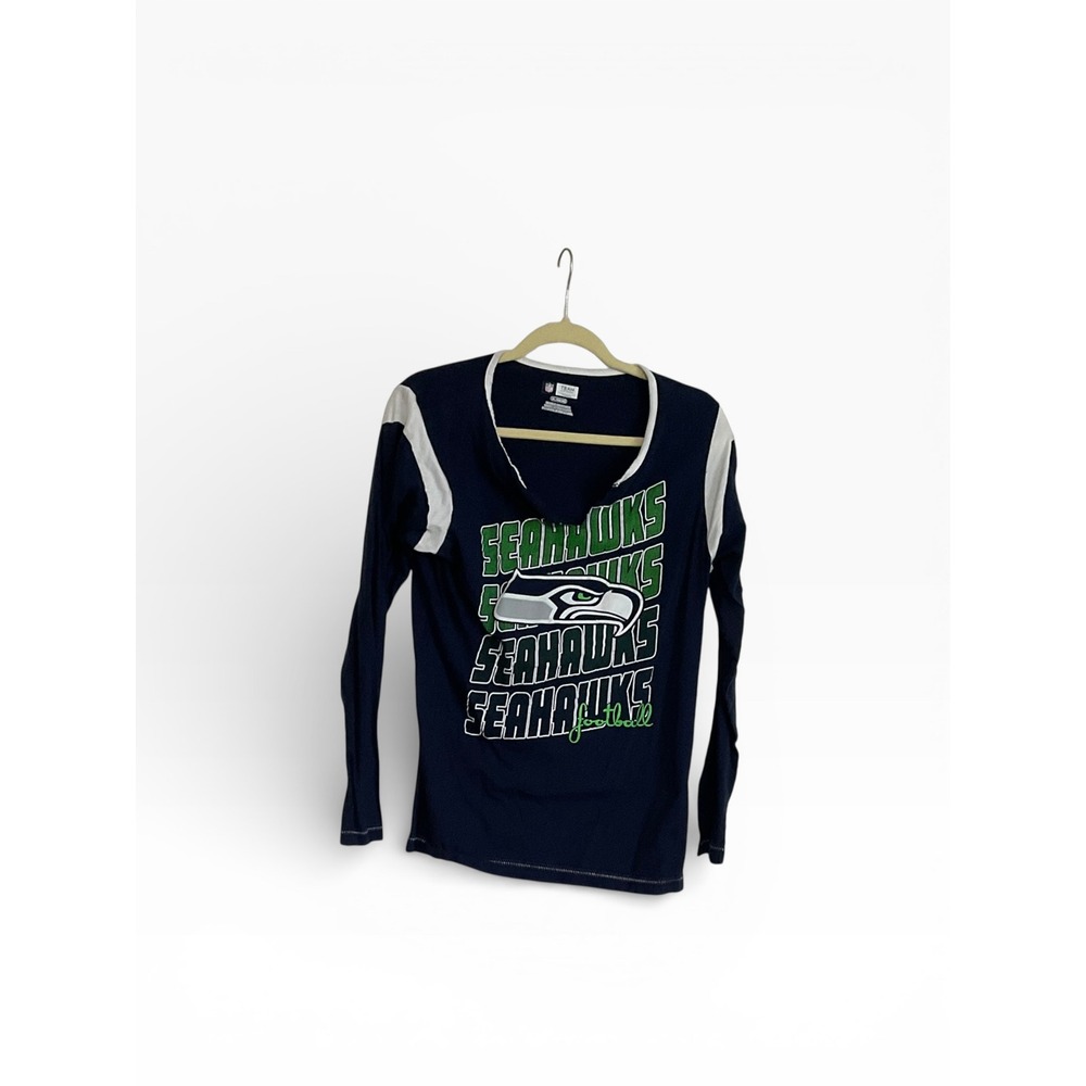 NFL Team Apparel Seattle Seahawks  Blue  Graphic‎ Shirt XL